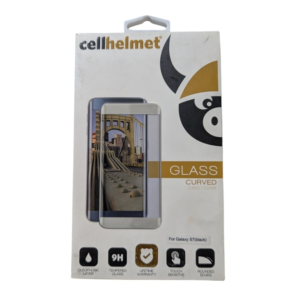 A2. CellHelmet Tempered Glass Screen Protector For Samsung Galaxy S7 Edge Black